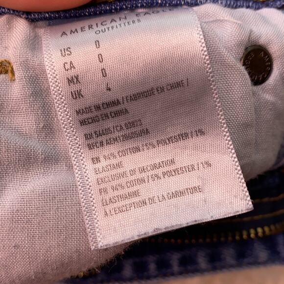 American Eagle Super Hi-Rise Shorties Sz 0 - Picture 9 of 9